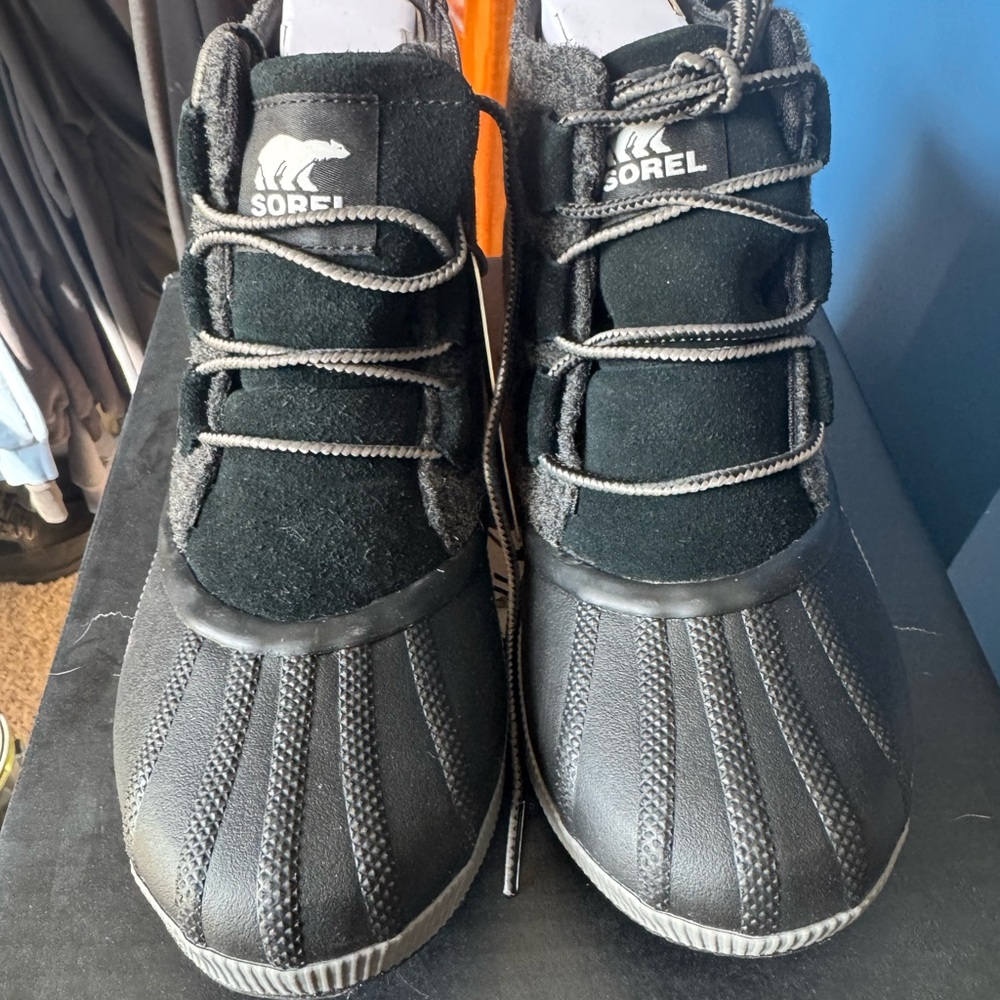 Sorel Kids Black and Gray Rain Boots